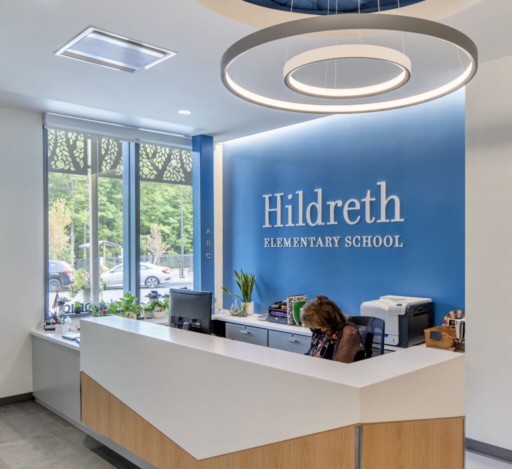 Hildreth Elementary School interior signage