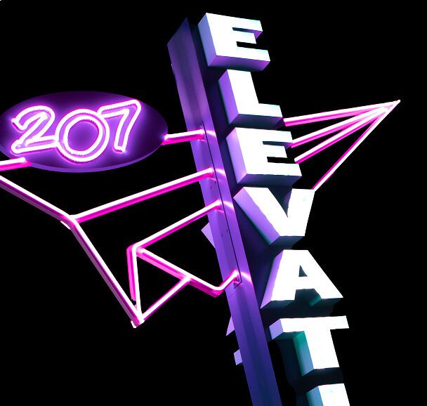 207 elevation channel letters neon colors