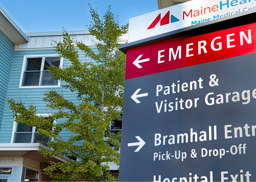 wayfinding sign at maine medical center