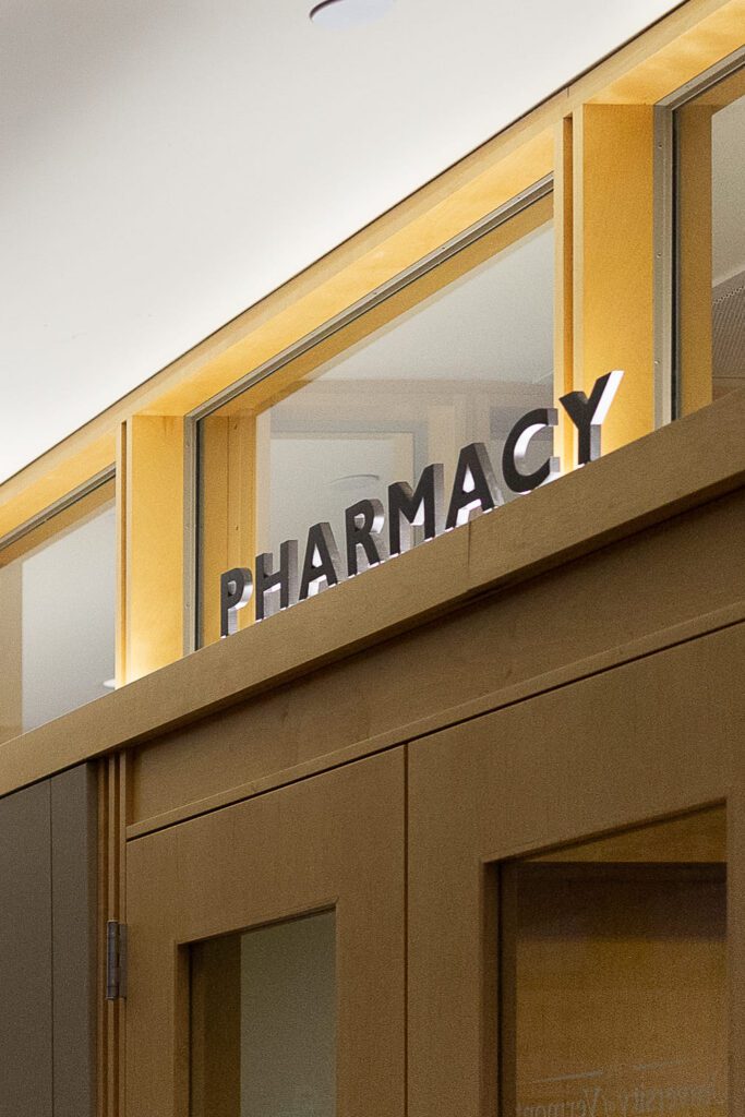 UVM dimensional letters for Pharmacy